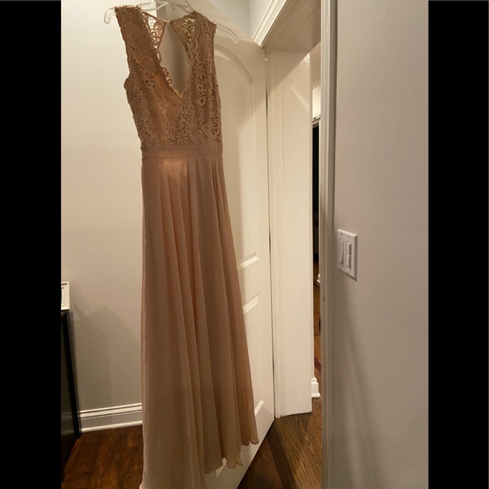 Lulus blush maxi dress small